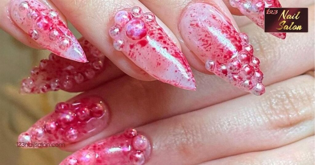 10 Creative Breast Cancer Awareness Nail Ideas to Show Your Support This October 5 Adding Glitter for a Pink Twist