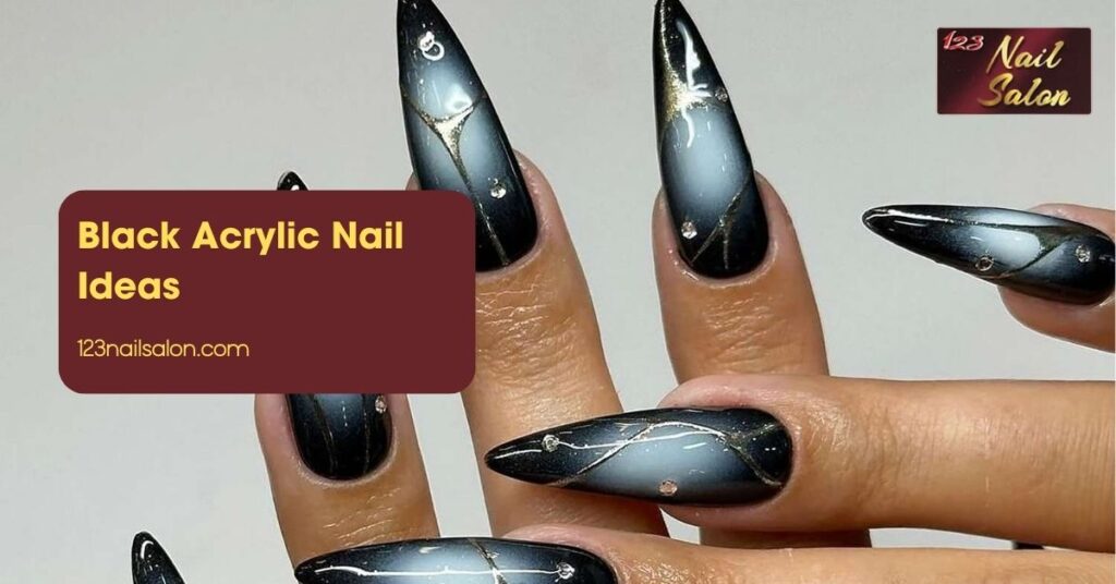 Black Acrylic Nail Ideas