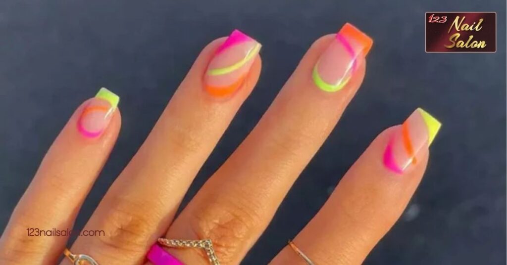 10 Trendy Summer Nail Ideas to Brighten Your Look for Every Beach Party 2 Bright Neon Colors