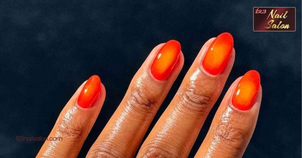 10 Must-Try Fall Nail Color Ideas to Elevate Your Autumn Style 6 Bright Orange Accents