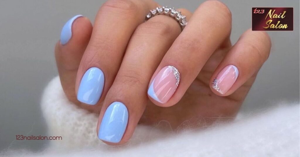 20 Stunning Blue Nail Ideas to Elevate Your Style All Year Round 2 Classic Blue Manicure