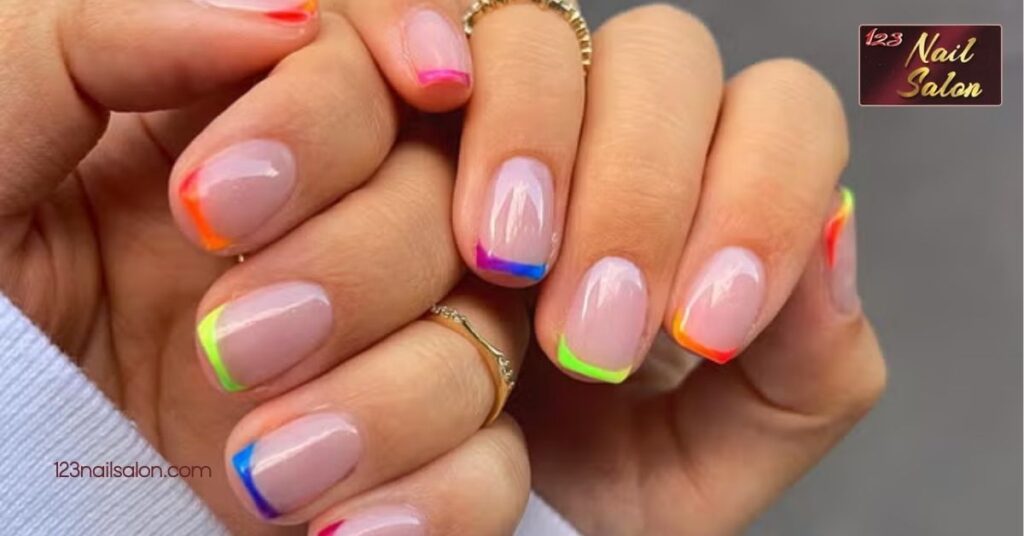 10 Stunning Nail Art Ideas to Transform Your French Manicure This Season 4 Colorful Tips