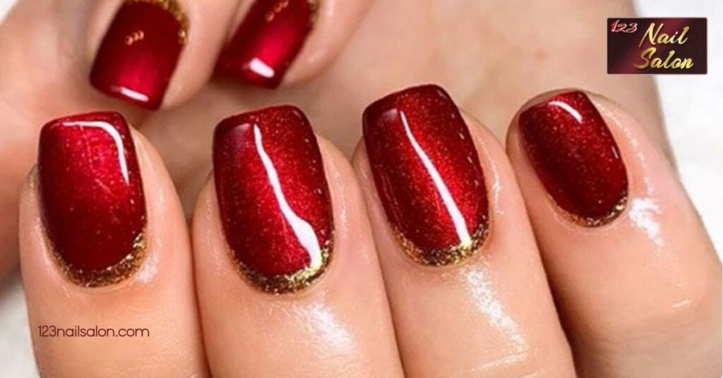 Stunning Dark Red Nail Ideas to Elevate Your Style for Every Occasion 9 Dark Red Nails for Winter Holidays