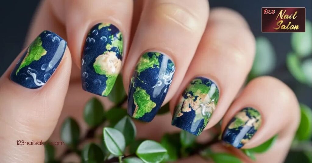 10 Stunning Spring Nail Art Ideas to Refresh Your Style This Season 7 Earth Day Inspired Nail Designs