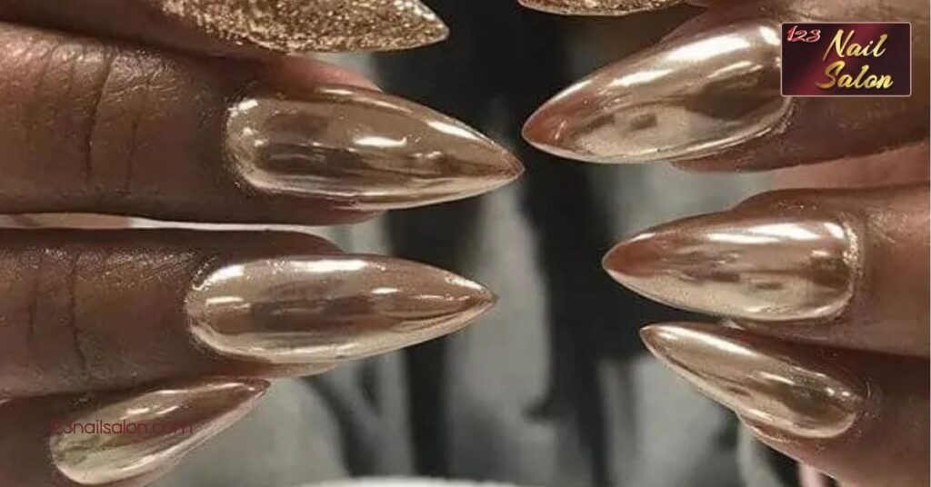 25 Stunning Gold Nail Ideas to Elevate Your Manicure for Every Occasion 6 Eye Catching Gold Glitter Nails