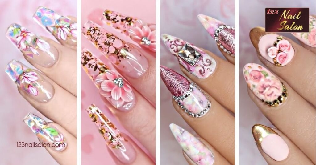 28 Stunning Acrylic Nail Ideas to Elevate Your Style in 2025 6 Floral Designs with Nails Acrylics Ideas