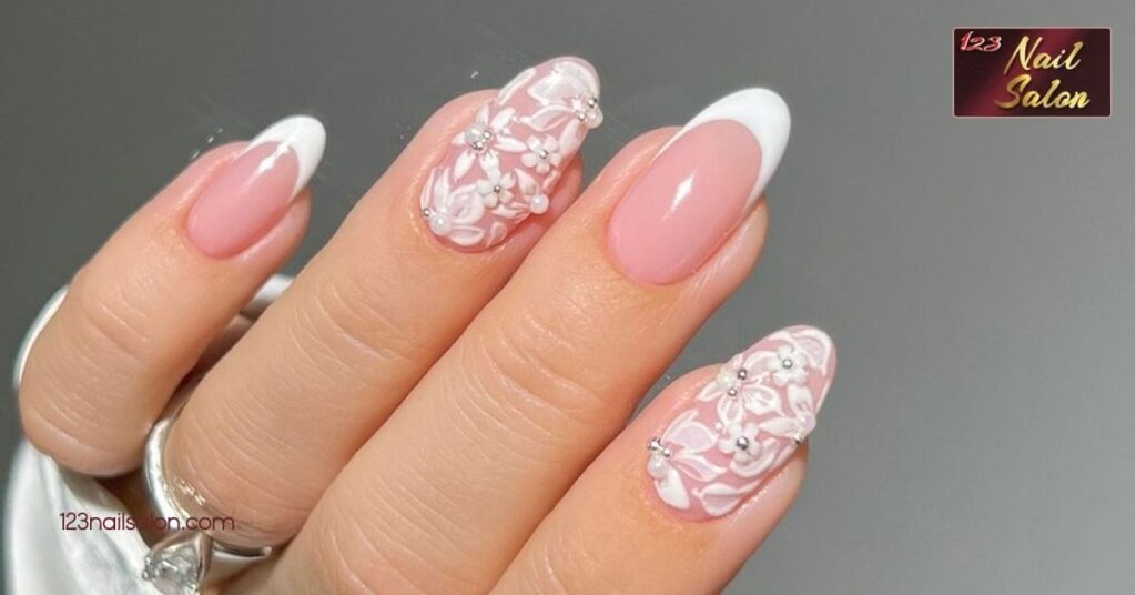25 Gorgeous Nail Ideas for Your Dream Wedding Day: Elevate Your Bridal Style 3 Floral Nail Art Designs