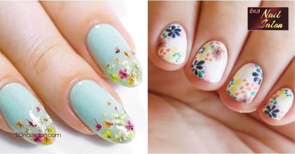 Unlock Your Creativity with 15 Stunning Abstract Nail Art Ideas You’ll Love 7 Floral Patterns and Colorful Landscapes