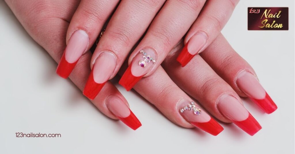 10 Creative Valentine Nail Ideas to Make Your Manicure Sparkle This February 2 French Tip Designs with a Twist
