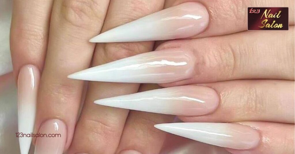 20 Stunning Stiletto Nail Art Ideas to Elevate Your Manicure Game 2 French Tip Stiletto Nails