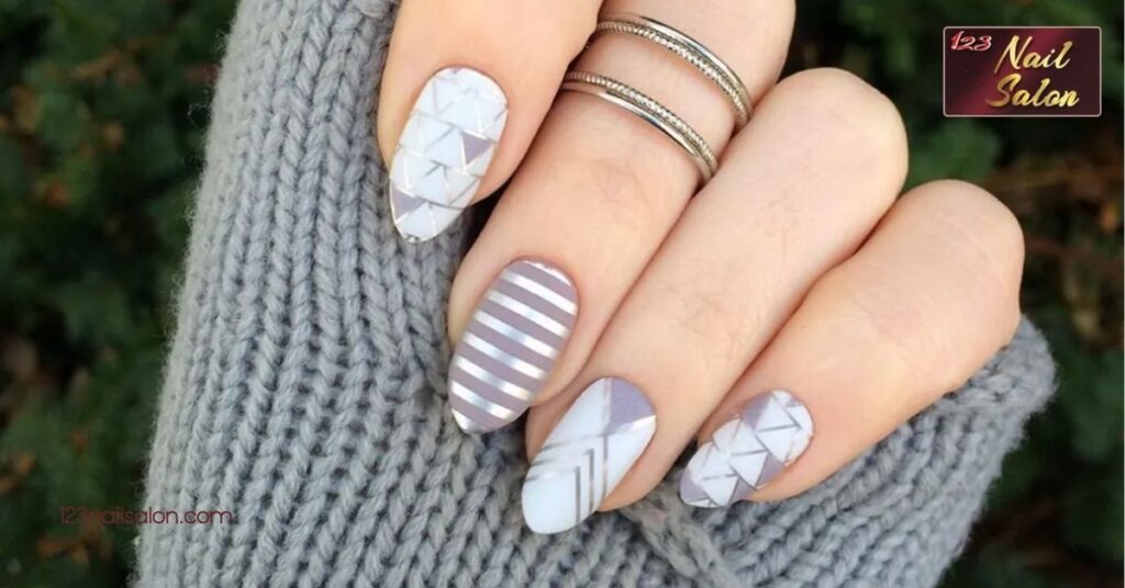30 Stunning Nail Salon Nail Ideas to Elevate Your Style for Every Season 3 Geometric Patterns