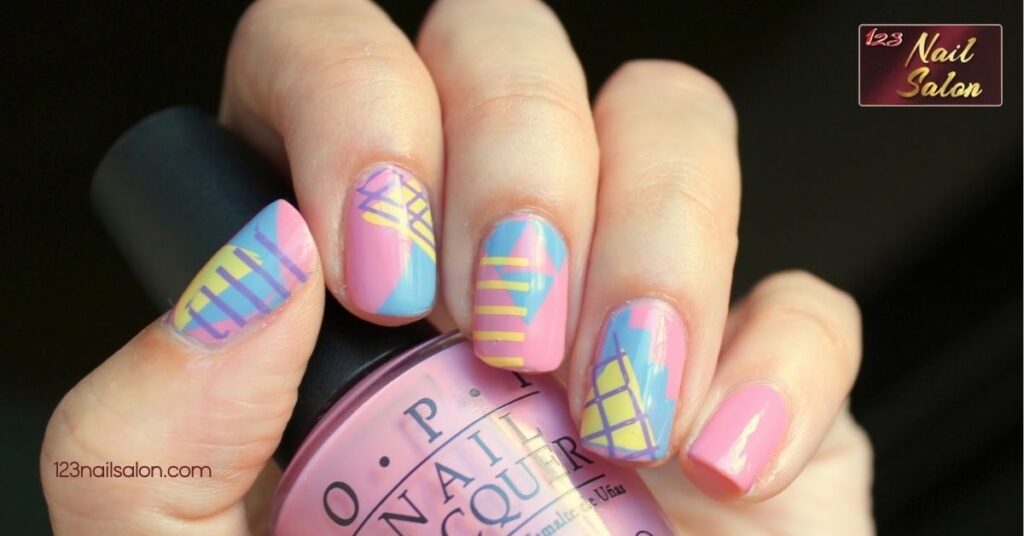 10 Stunning Nail Art Ideas for Short Nails That Will Make You Want to Show Them Off 6 Geometric Shapes