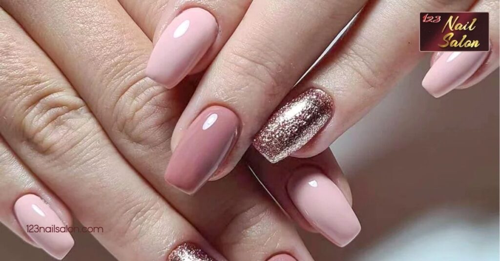 25 Simple Gel Nail Ideas for Effortless Elegance – Perfect for Any Occasion 10 Glitter Accent Nails