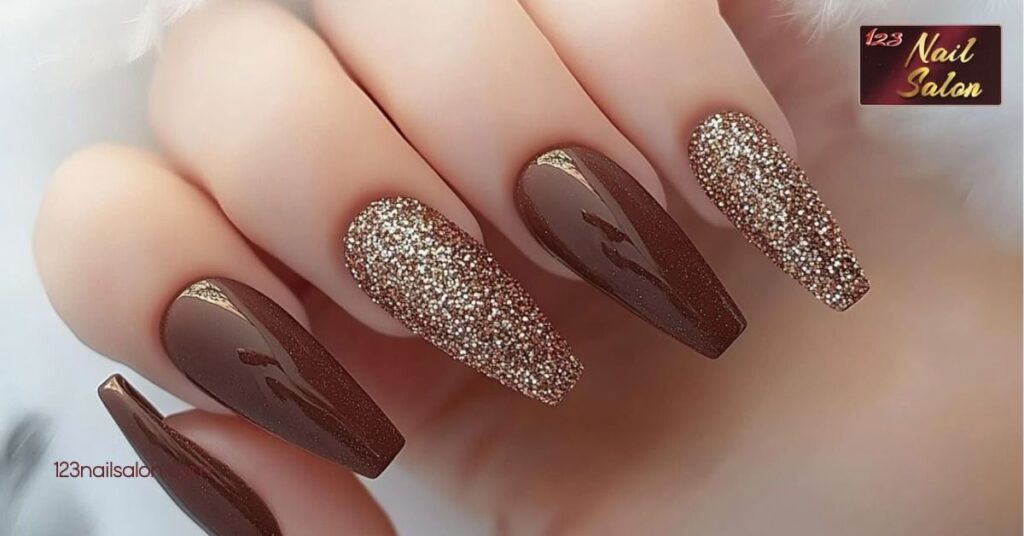 10 Trendy Fall Nail Ideas to Cozy Up Your Look This Season 9 Glitter Accents