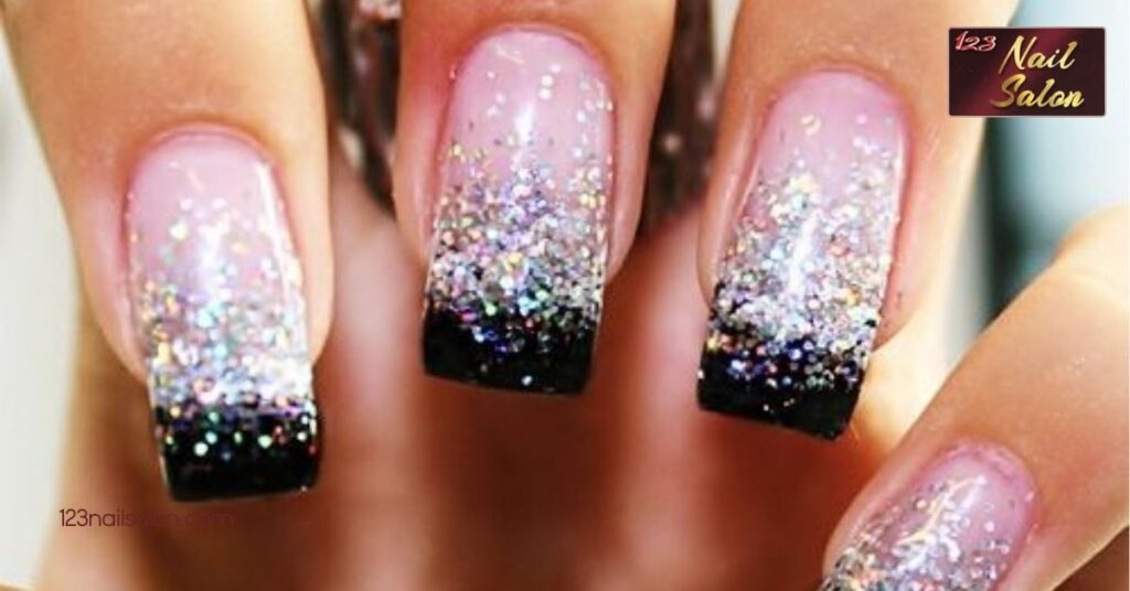 20 Stunning Nail Ideas for Vacation That Will Elevate Your Travel Style 9 Glitter and Glamour Styles