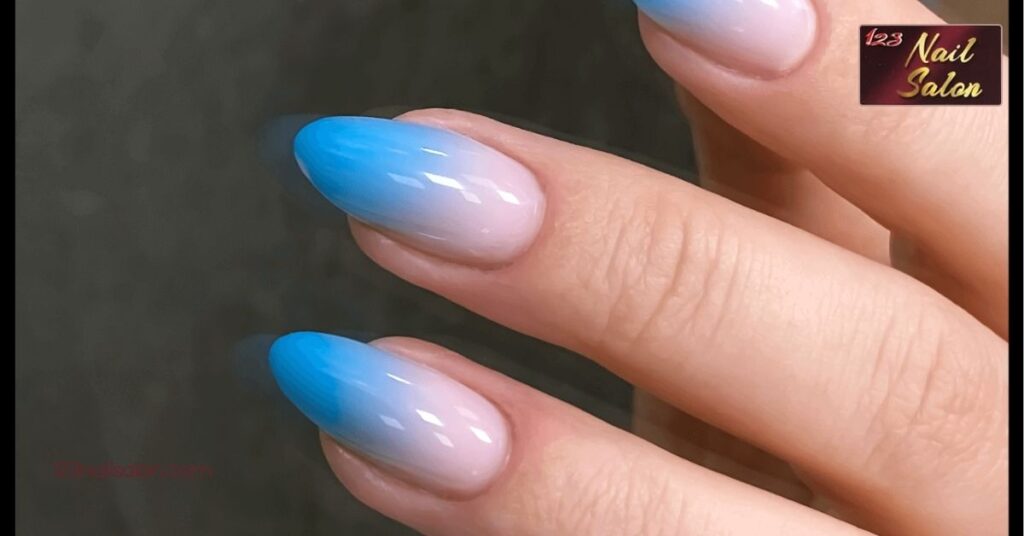 20 Stunning Blue Nail Ideas to Elevate Your Style All Year Round 5 Gradient Blue Ombré