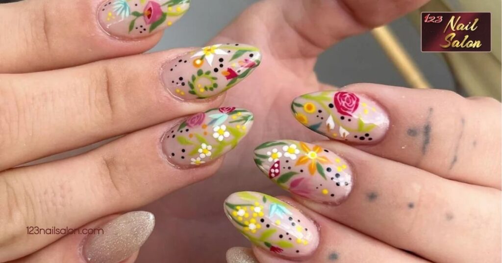 10 Stunning Spring Nail Art Ideas to Refresh Your Style This Season 4 Hand Painted Flower Designs
