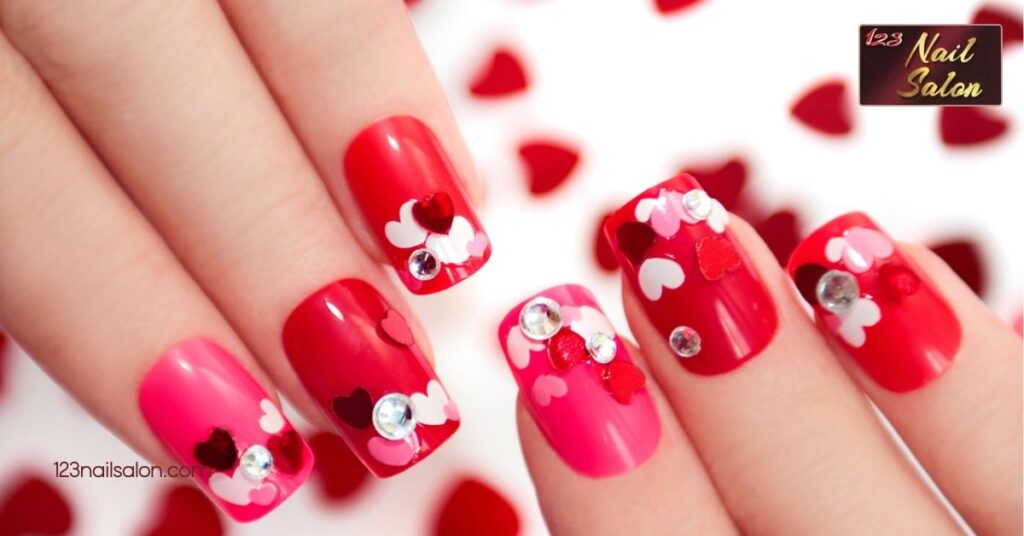 10 Creative Valentine Nail Ideas to Make Your Manicure Sparkle This February 4 Heart Nail Art Designs