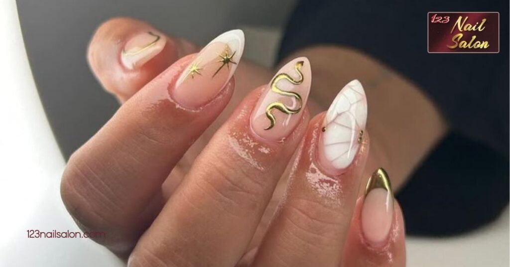 25 Stunning Gold Nail Ideas to Elevate Your Manicure for Every Occasion 9 Intricate Gold Nail Art Designs