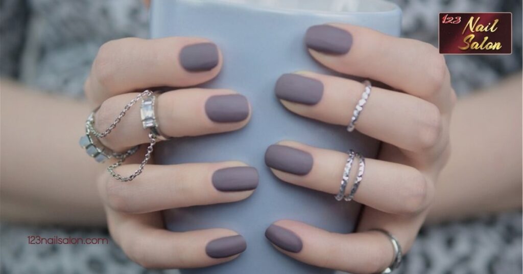 10 Must-Try Fall Nail Color Ideas to Elevate Your Autumn Style 9 Light Gray and Taupe