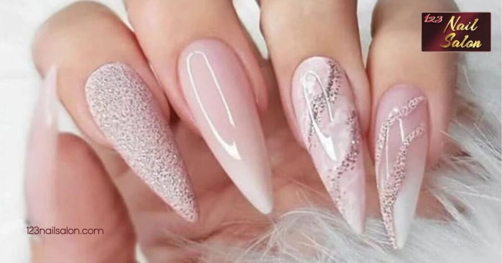 20 Stunning Stiletto Nail Art Ideas to Elevate Your Manicure Game 6 Marble Effect Stiletto Nails