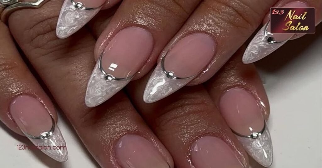 10 Stunning Nail Art Ideas to Transform Your French Manicure This Season 8 Metallic Accents