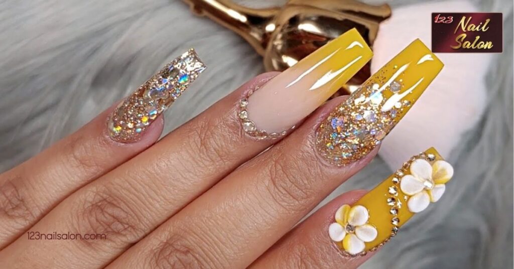 30 Stunning Yellow Nail Ideas to Brighten Up Your Style All Year Round 6 Mustard Yellow Designs