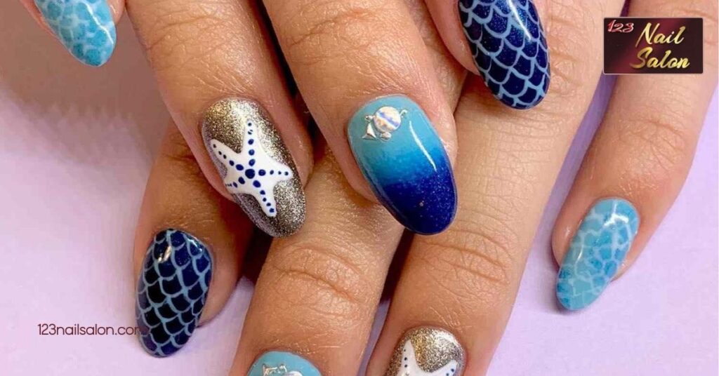 10 Vibrant Summer Nail Color Ideas to Rock Your Look This Season 7 Ocean Blues for Summer