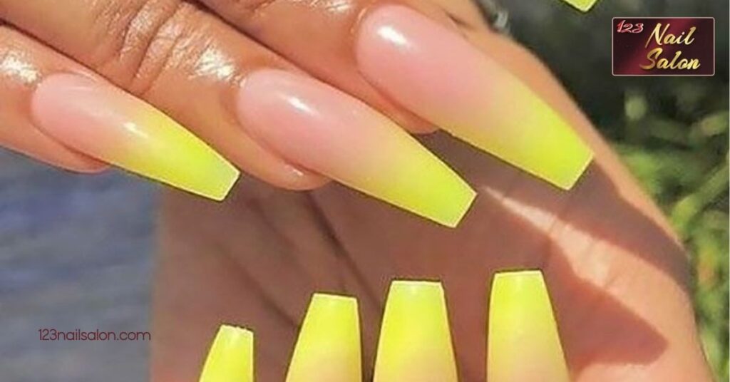 30 Stunning Yellow Nail Ideas to Brighten Up Your Style All Year Round 11 Ombre Yellow Nail Designs