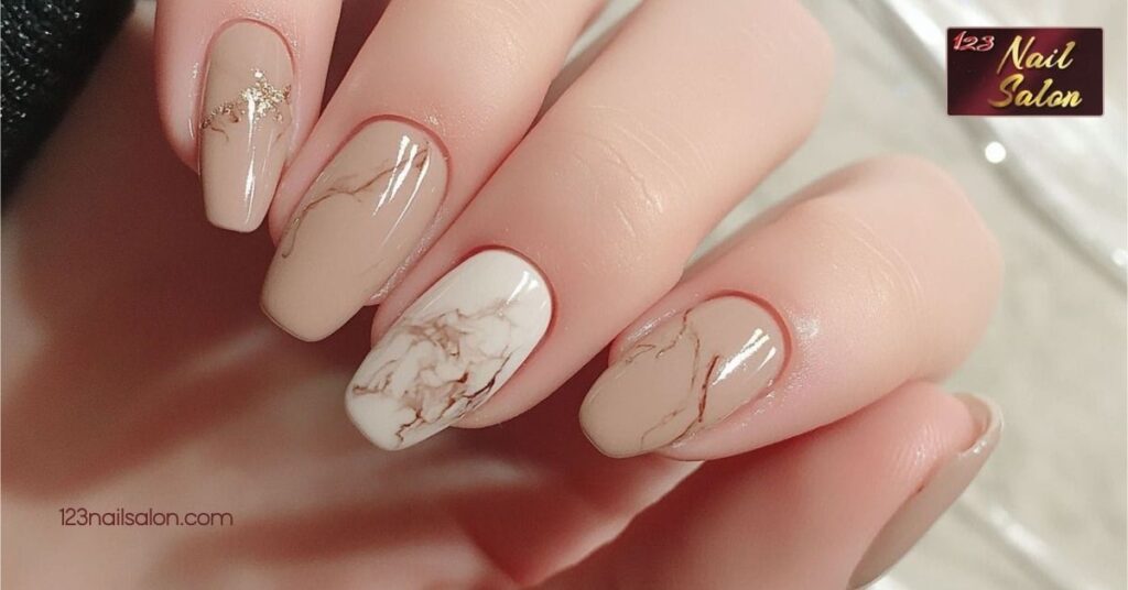 10 Cozy November Nail Ideas to Elevate Your Autumn Manicure Game 7 Ombré and Marble Effects