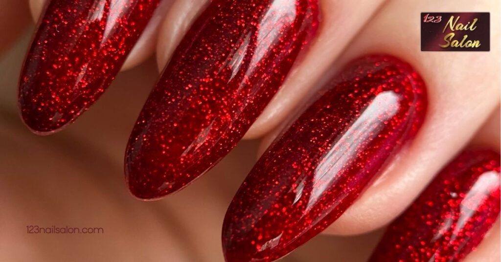 25 Stunning Red Nail Ideas to Elevate Your Style for Every Occasion 5 Red Glitter Nails