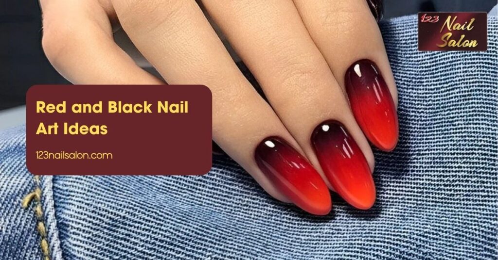 Red and Black Nail Art Ideas