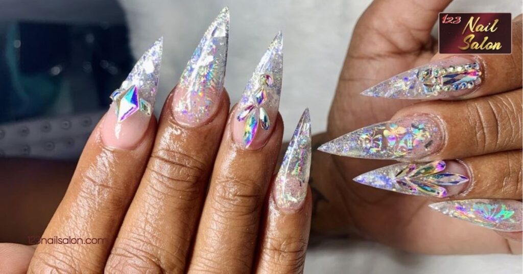 Unforgettable Nail Ideas for Vegas: Shine Bright on Your Next Adventure 4 Rhinestone Designs