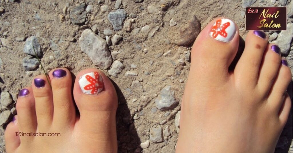 45 Trendy Toe Nail Design Ideas to Elevate Your Summer Style 9 Shell and Starfish Designs