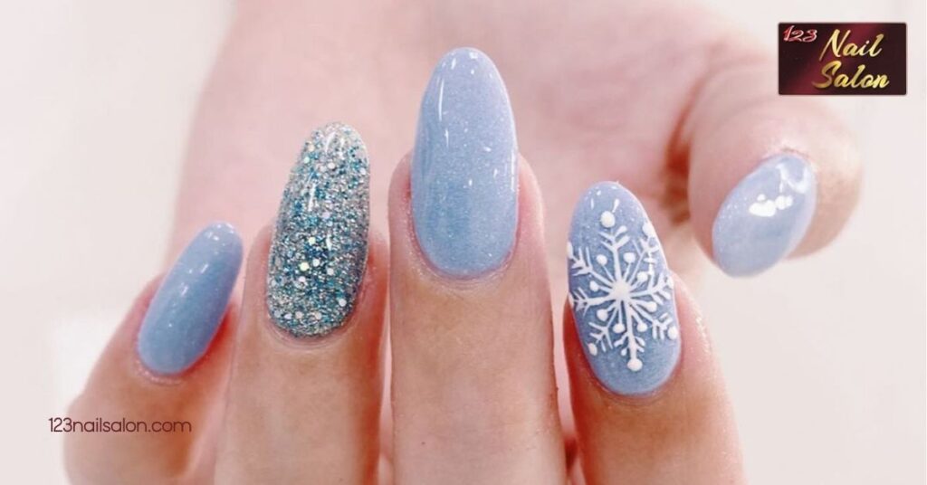 10 Creative Holiday Nail Ideas to Shine Bright at Your Next Festive Gathering 4 Snowflake Designs