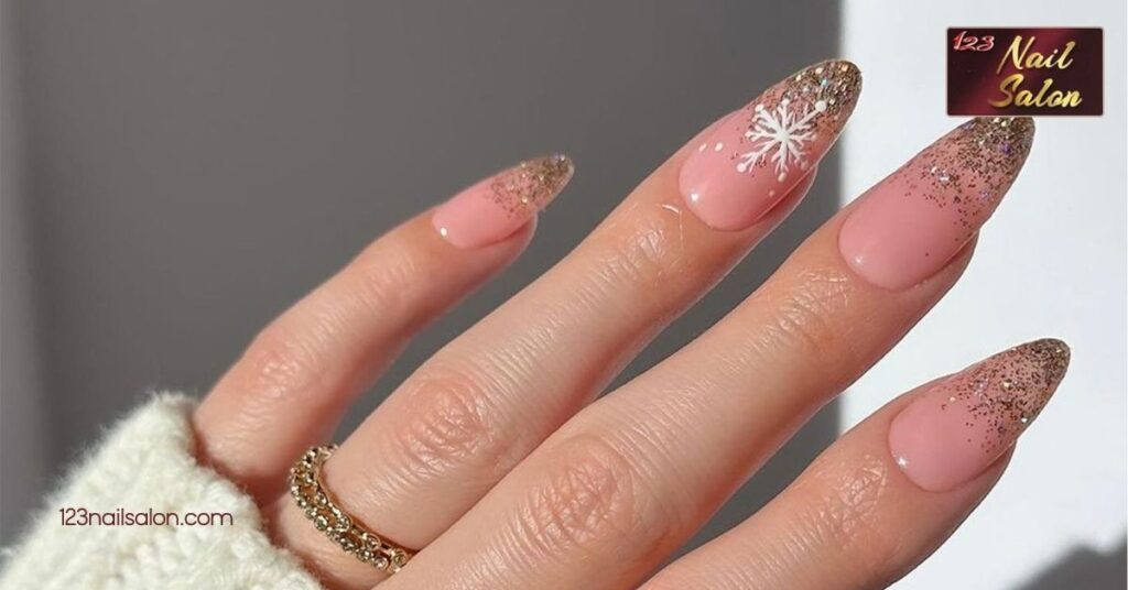 30 Festive Nail Art Ideas for Christmas to Spark Your Holiday Spirit 5 Snowflake Nail Art Inspirations