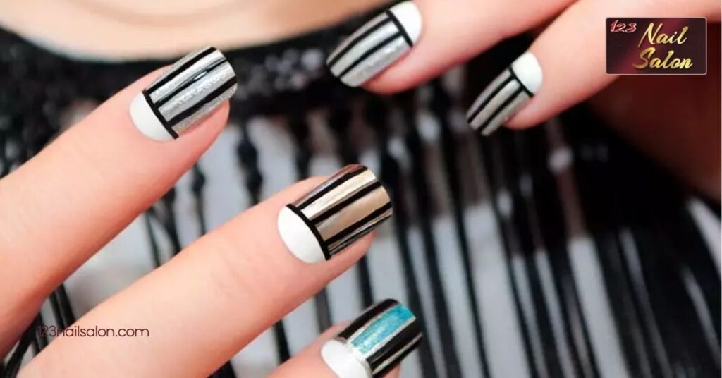 10 Stunning Nail Art Ideas for Short Nails That Will Make You Want to Show Them Off 4 Stripes and Lines