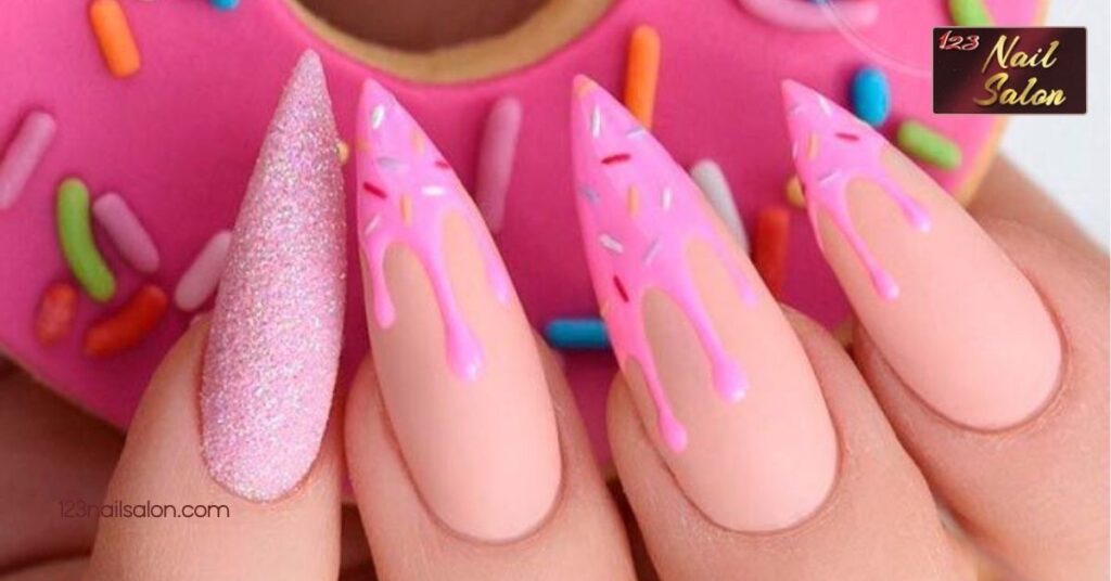 20 Stunning Stiletto Nail Art Ideas to Elevate Your Manicure Game 8 Summer Stiletto Nail Art Ideas