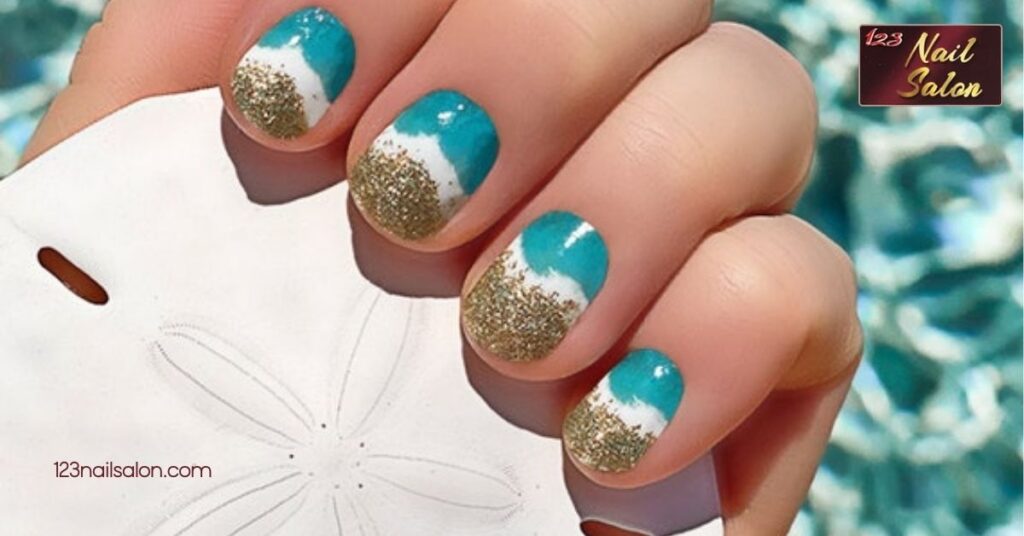 10 Trendy Summer Nail Ideas to Brighten Your Look for Every Beach Party 9 Sun and Beach Motifs