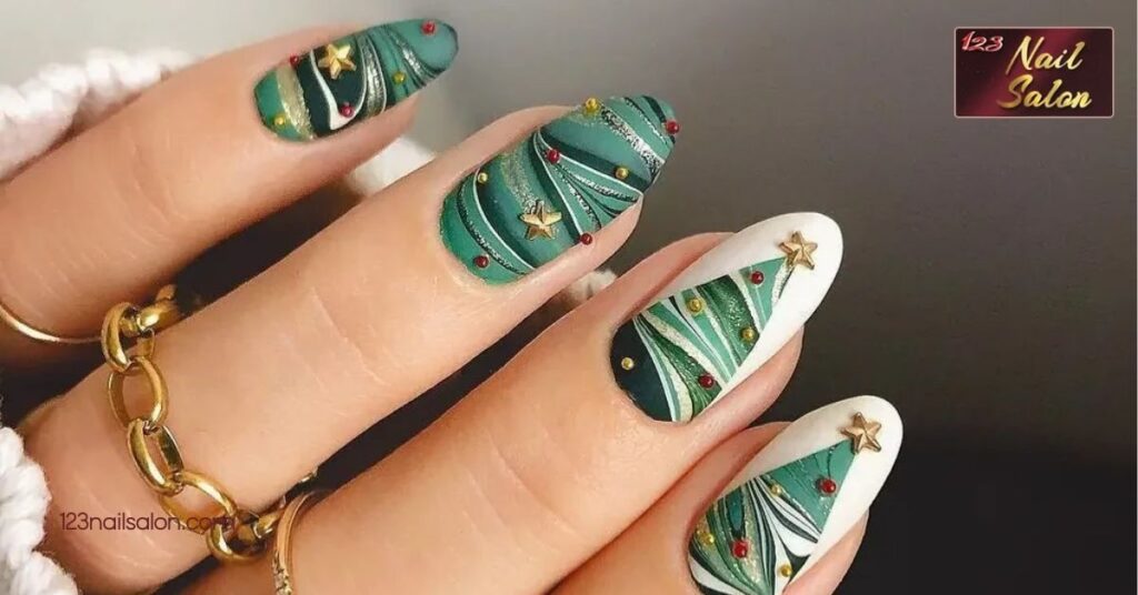10 Festive Christmas Nail Design Ideas That Will Make Your Holidays Sparkle 5 Unique Christmas Tree Art