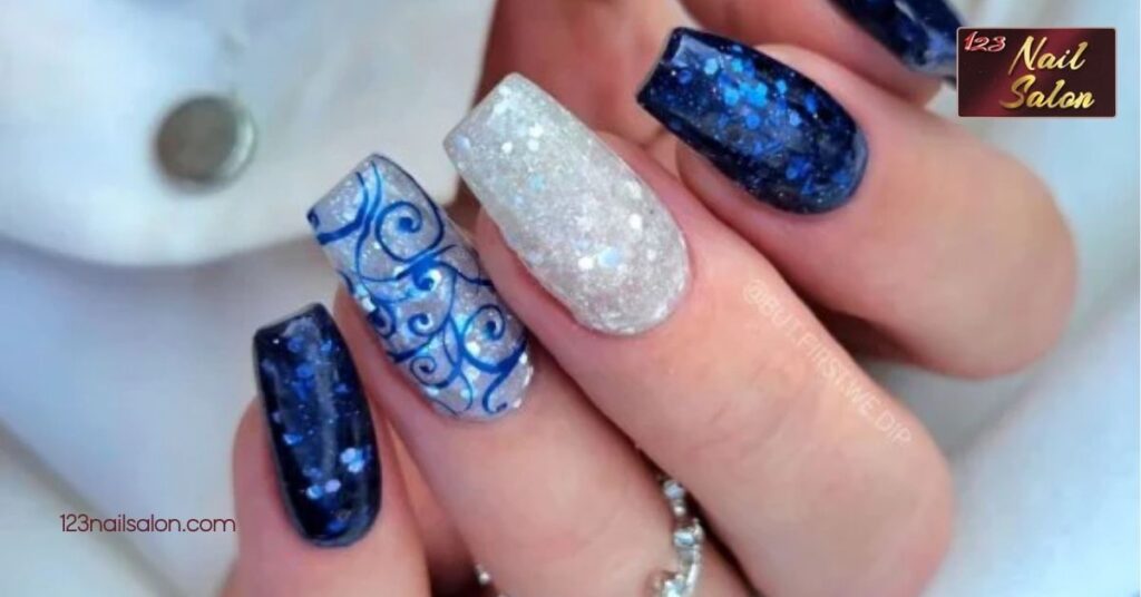 Stunning Blue Nail Design Ideas: From Ombre to Floral for Every Season 9 Winter Blue Nail Designs