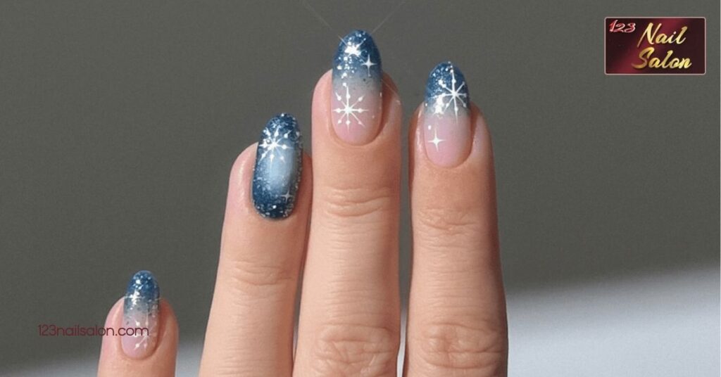25 Gorgeous Clear Nail Ideas to Elevate Your Style for Every Occasion 9 Winter Clear Nail Designs with Glitter