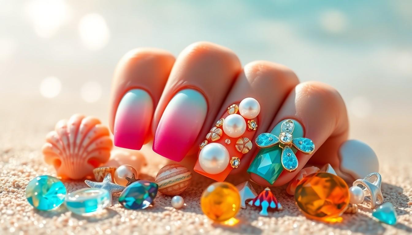 10 Stunning Gem Ideas for Nails: Elevate Your Manicure with Crystal Elegance 10 10 Stunning Gem Ideas for Nails: Elevate Your Manicure with Crystal Elegance 9