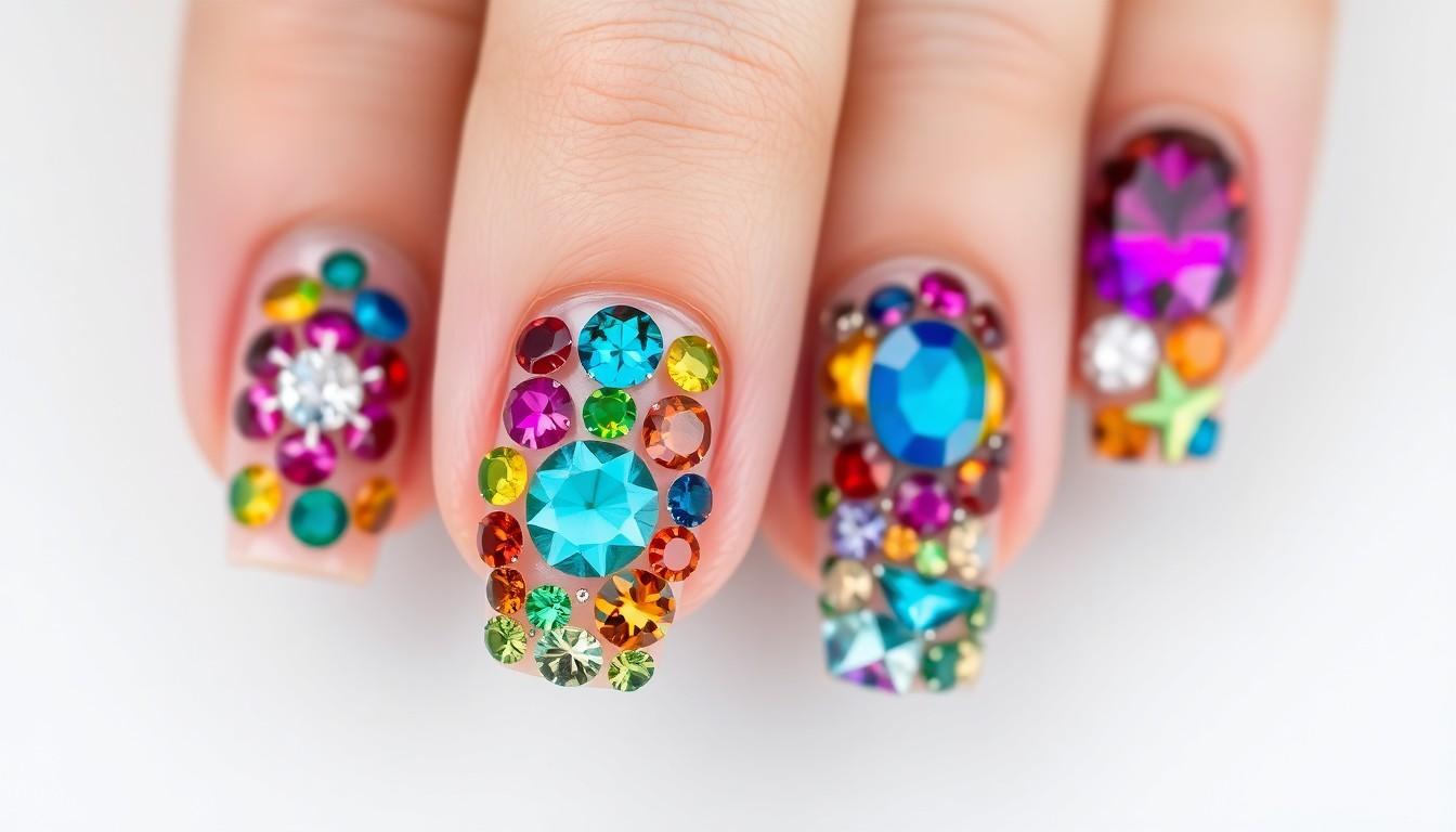 10 Stunning Gem Ideas for Nails: Elevate Your Manicure with Crystal Elegance 6 10 Stunning Gem Ideas for Nails: Elevate Your Manicure with Crystal Elegance 5