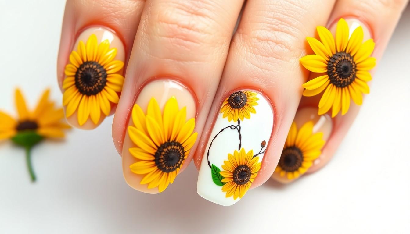 10 Stunning Flower Nail Ideas to Transform Your Manicure This Season 10 10 Stunning Flower Nail Ideas to Transform Your Manicure This Season 9