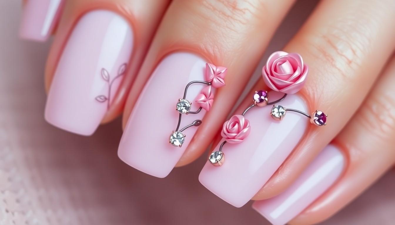 10 Stunning Flower Nail Ideas to Transform Your Manicure This Season 4 10 Stunning Flower Nail Ideas to Transform Your Manicure This Season 3