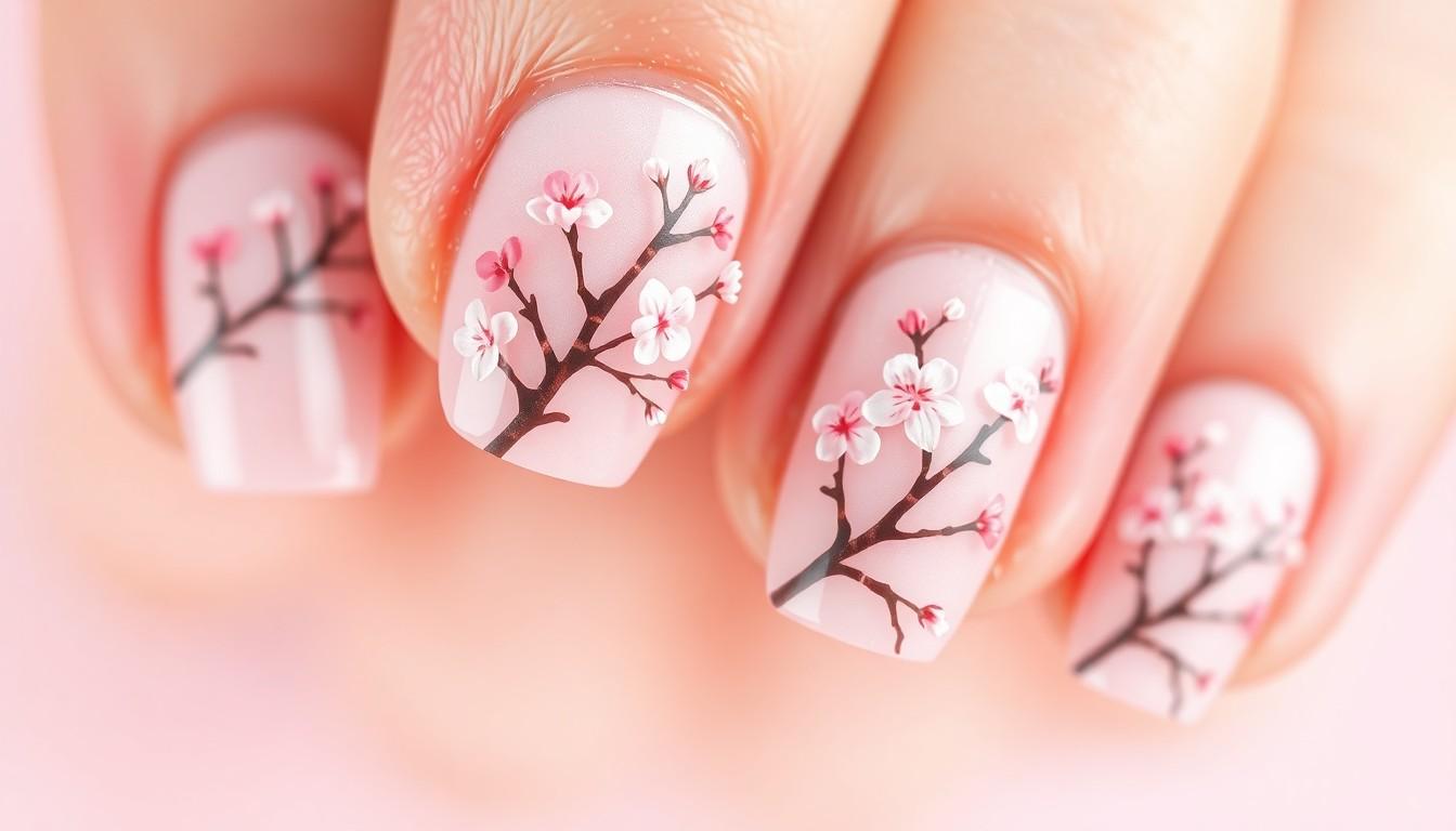 10 Stunning Flower Nail Ideas to Transform Your Manicure This Season 8 10 Stunning Flower Nail Ideas to Transform Your Manicure This Season 7