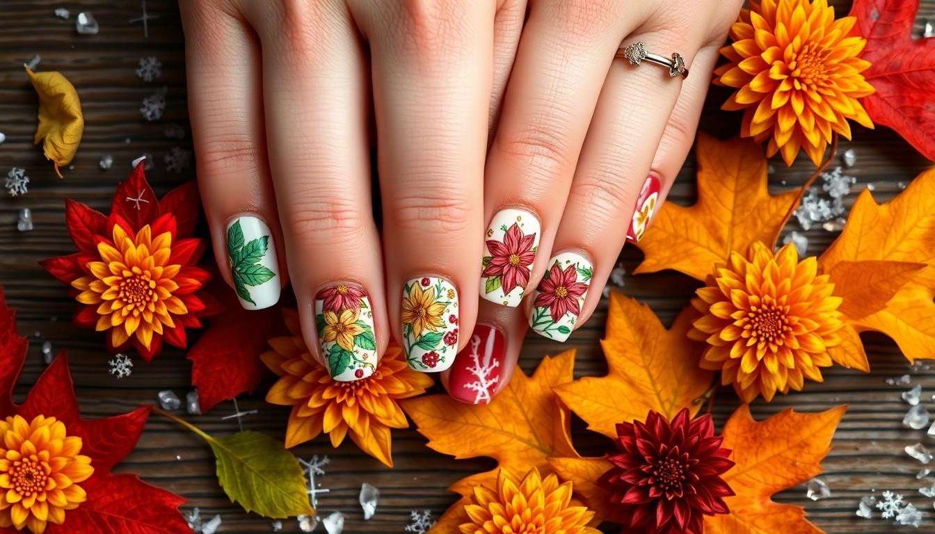 10 Stunning Flower Nail Ideas to Transform Your Manicure This Season 16 10 Stunning Flower Nail Ideas to Transform Your Manicure This Season 15