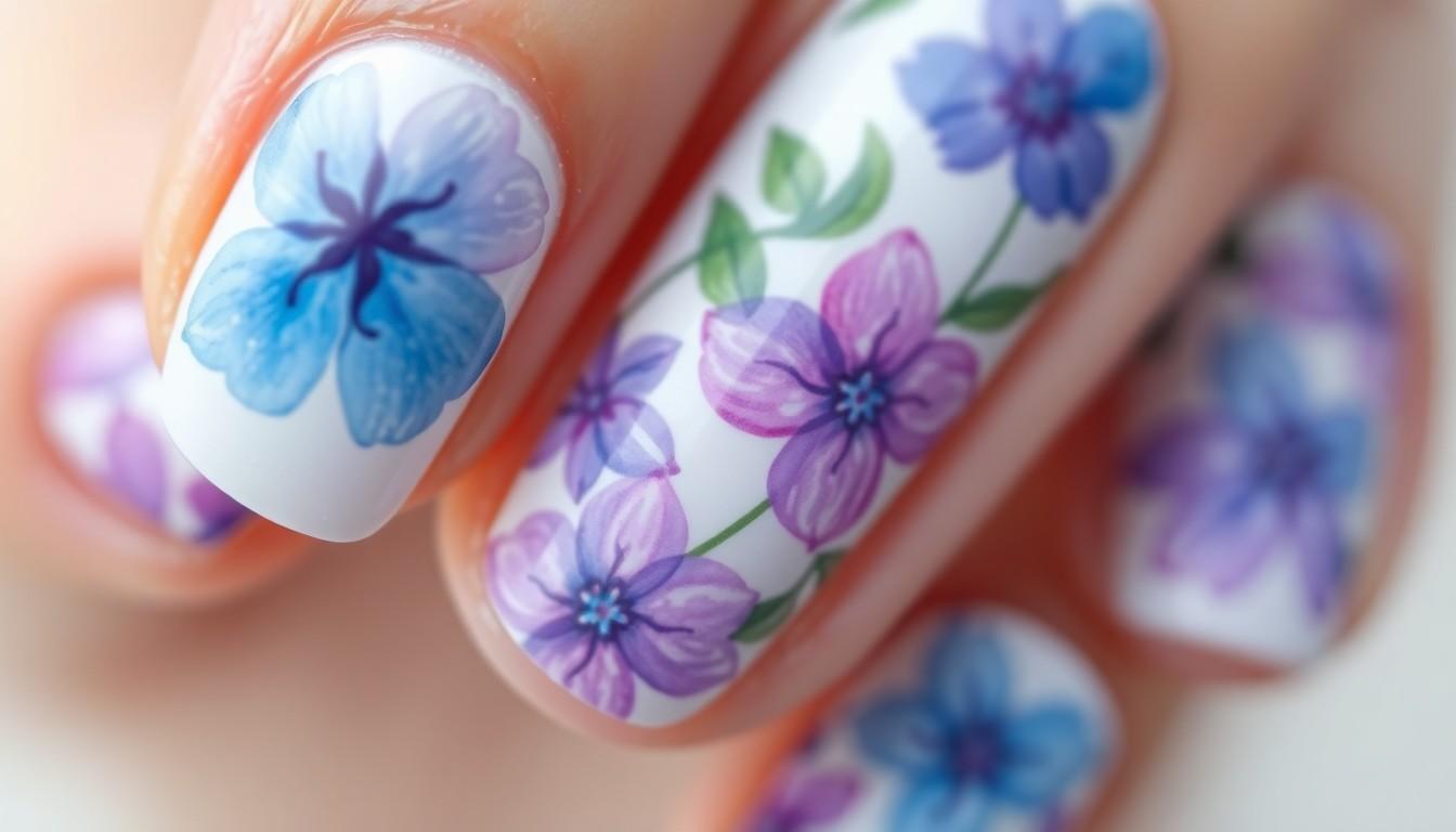 10 Stunning Flower Nail Ideas to Transform Your Manicure This Season 14 10 Stunning Flower Nail Ideas to Transform Your Manicure This Season 13