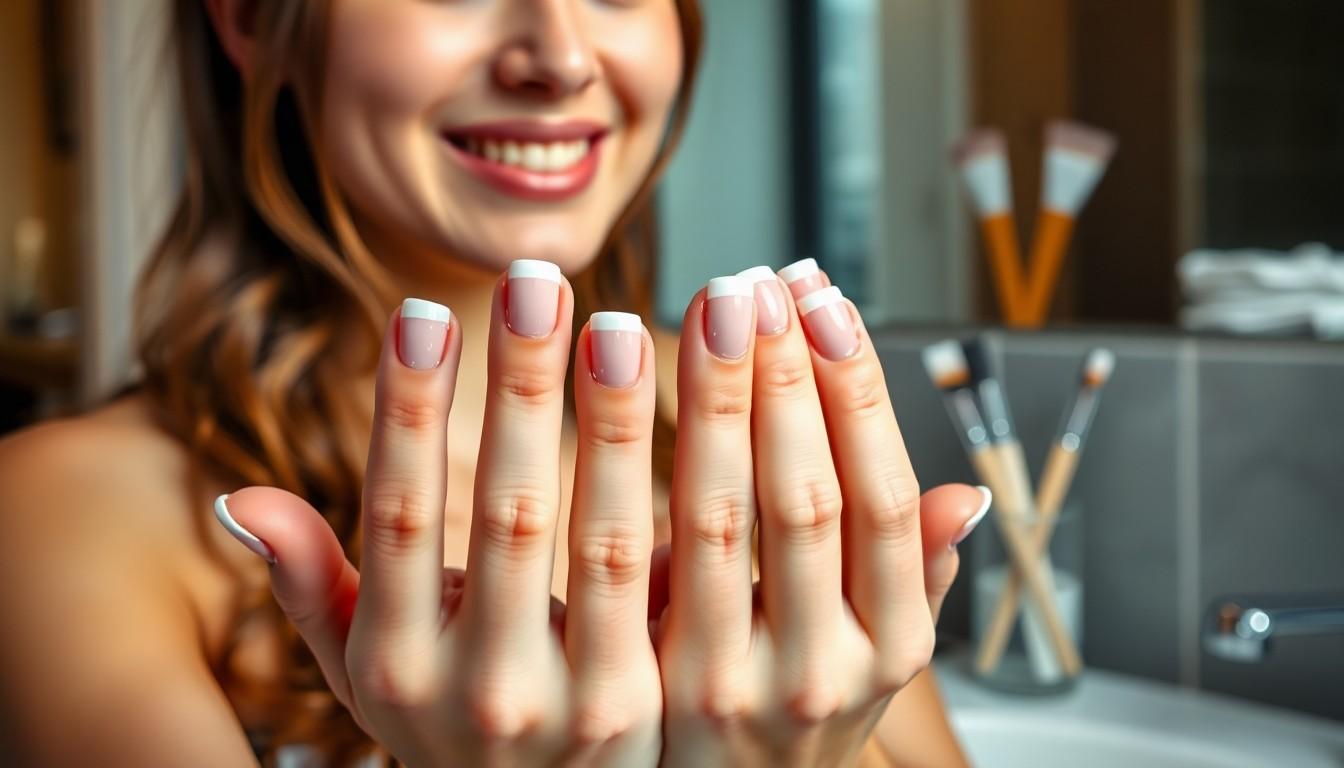 15 Elegant French Manicure Ideas That Make Short Nails Look Amazing 12 15 Elegant French Manicure Ideas That Make Short Nails Look Amazing 11